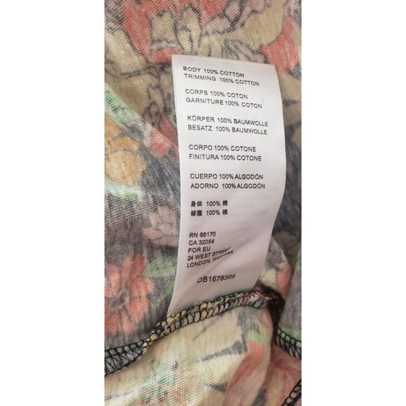 NEW FREE PEOPLE BALI MOROCCAN COLORFUL LACE FRONT TIE STRAP TOP TUNIC SZ SMALL - Picture 9 of 9